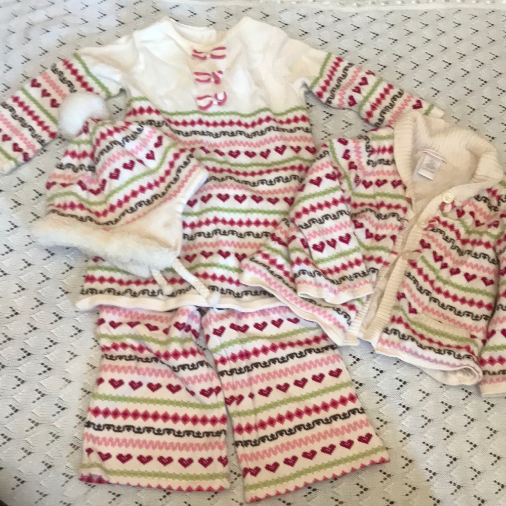 Janie and Jack - Dress, cost, pants, hat set - Picture 1 of 7
